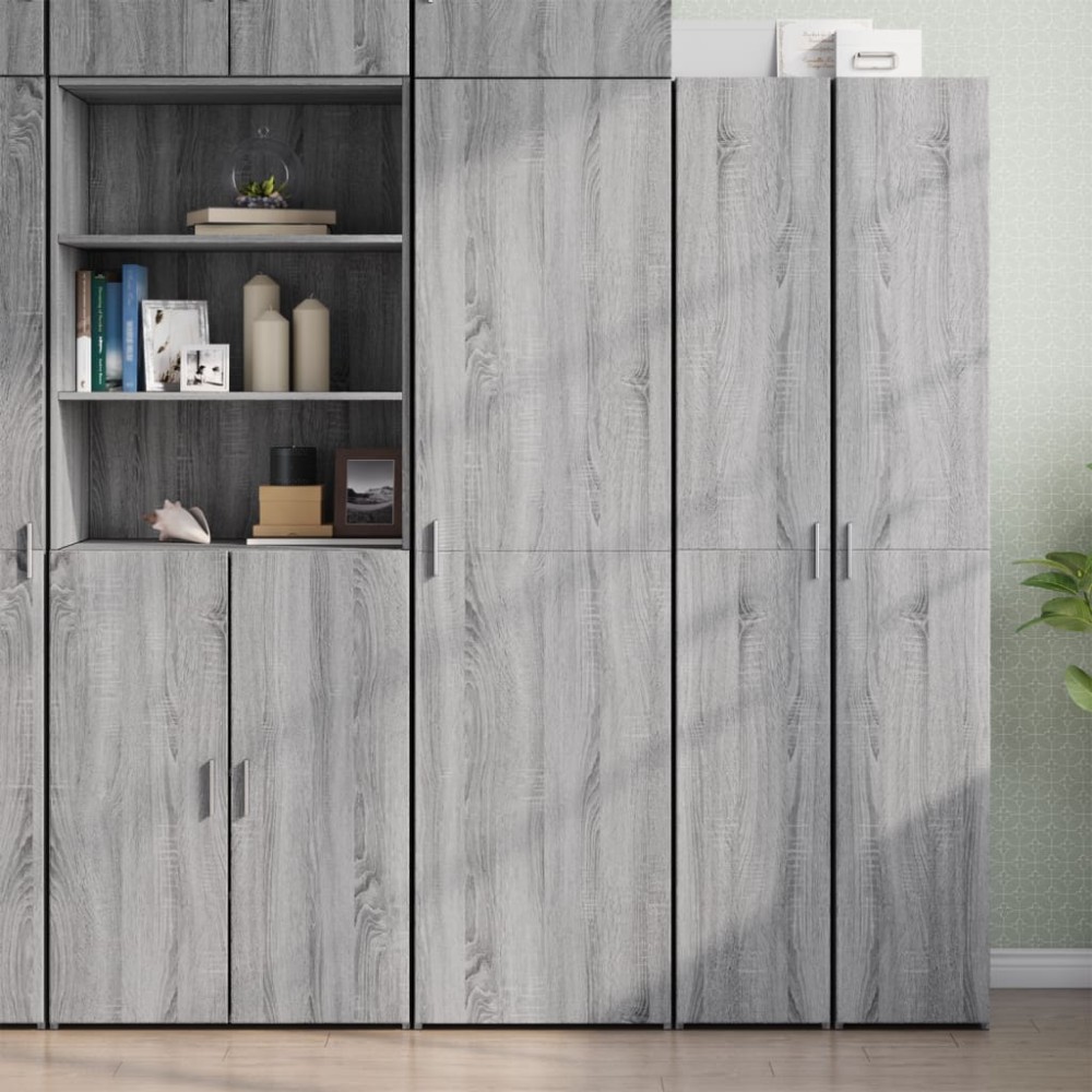 vidaXL Dulap înalt, gri sonoma, 50x42,5x185 cm, lemn prelucrat