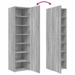 vidaXL Dulap înalt, gri sonoma, 50x42,5x185 cm, lemn prelucrat