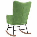 vidaXL Scaun balansoar, verde deschis, catifea vidaXL Scaun balansoar, verde deschis, catifea