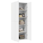 vidaXL Dulap înalt, alb, 70x42,5x185 cm, lemn prelucrat vidaXL Dulap înalt, alb, 70x42,5x185 cm, lemn prelucrat