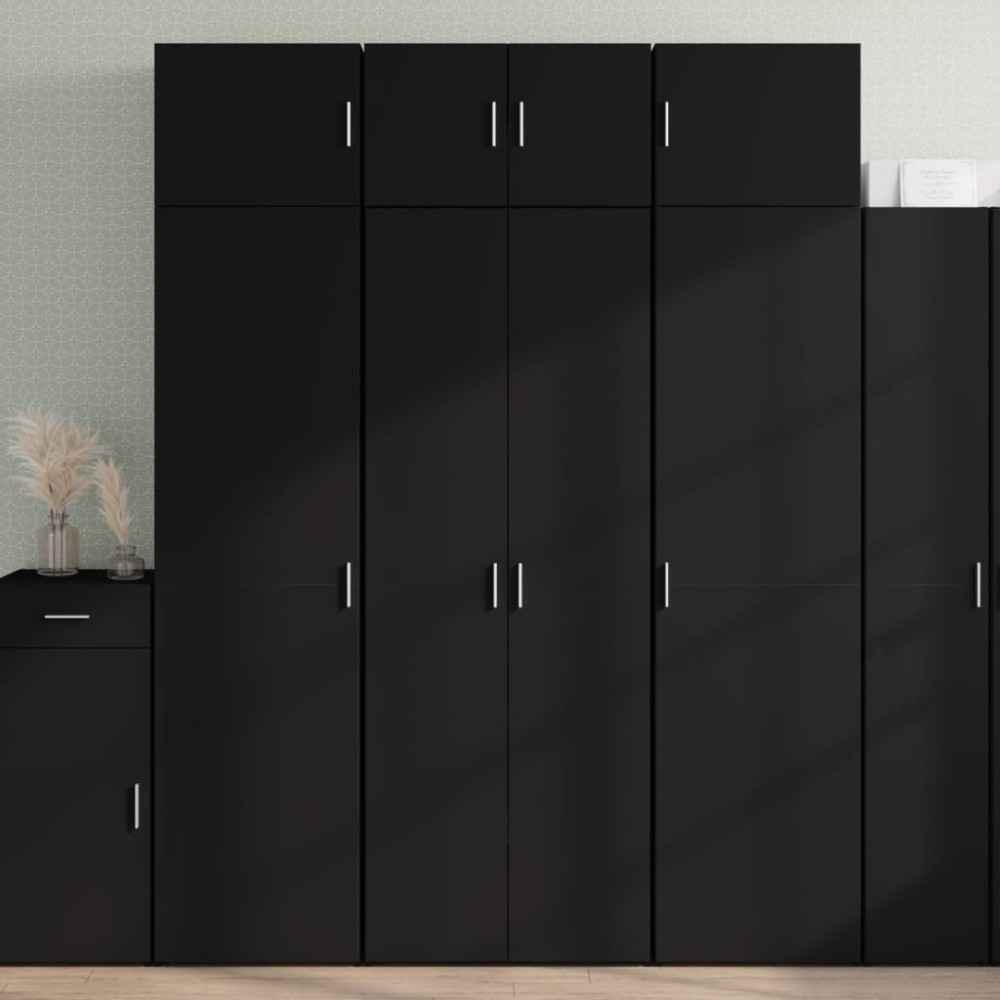 vidaXL Dulap înalt, negru, 70x42,5x185 cm, lemn prelucrat