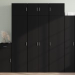 vidaXL Dulap înalt, negru, 70x42,5x185 cm, lemn prelucrat