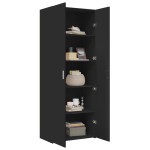 vidaXL Dulap înalt, negru, 70x42,5x185 cm, lemn prelucrat