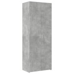 vidaXL Dulap înalt, gri beton, 70x42,5x185 cm, lemn prelucrat