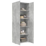 vidaXL Dulap înalt, gri beton, 70x42,5x185 cm, lemn prelucrat