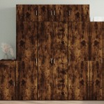 vidaXL Dulap înalt, stejar fumuriu, 70x42,5x185 cm, lemn prelucrat vidaXL Dulap înalt, stejar fumuriu, 70x42,5x185 cm, lemn prelucrat