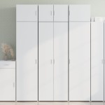 vidaXL Dulap înalt, alb, 70x42,5x185 cm, lemn prelucrat