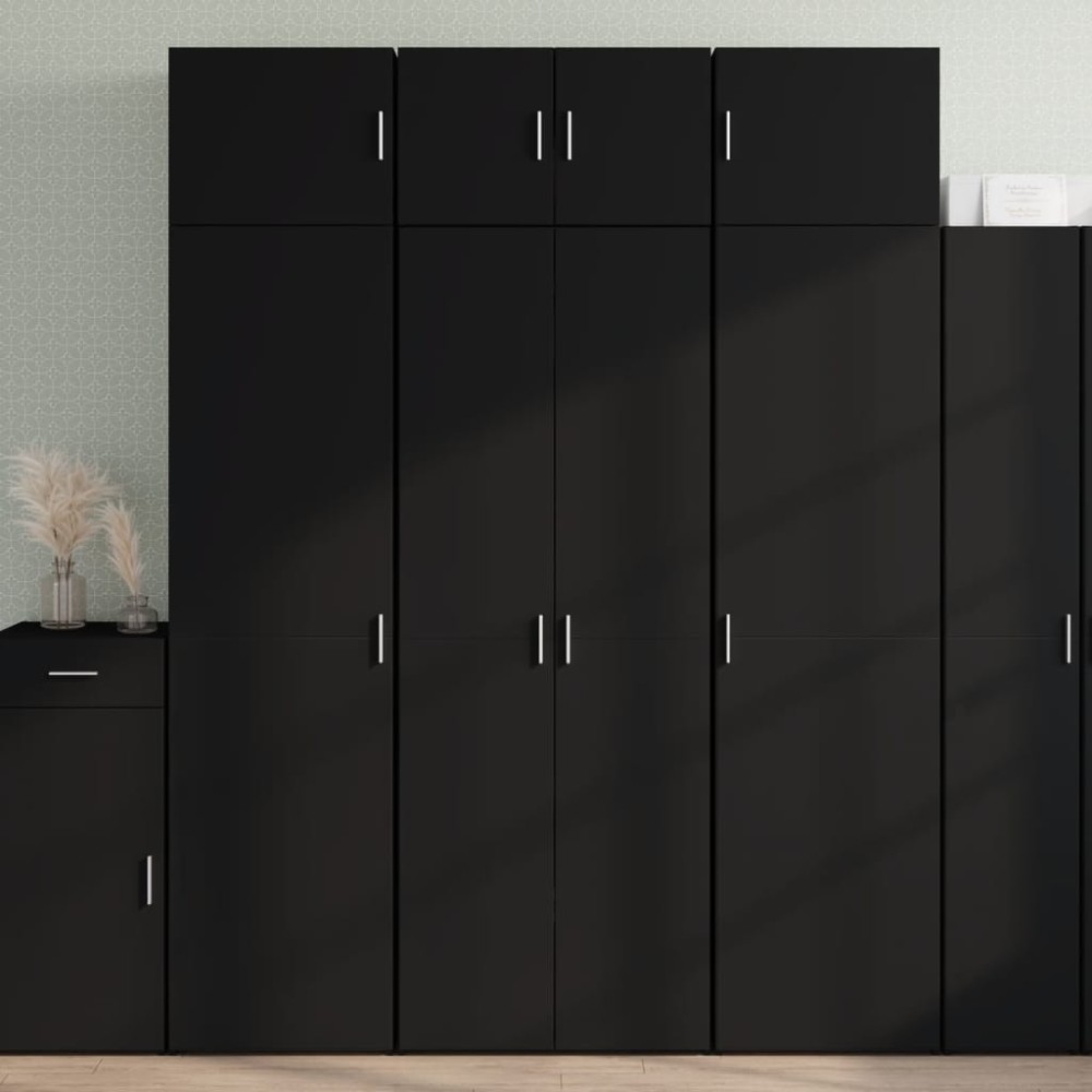 vidaXL Dulap înalt, negru, 70x42,5x185 cm, lemn prelucrat