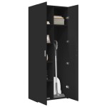 vidaXL Dulap înalt, negru, 70x42,5x185 cm, lemn prelucrat