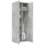 vidaXL Dulap înalt, gri beton, 70x42,5x185 cm, lemn prelucrat
