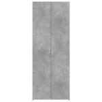 vidaXL Dulap înalt, gri beton, 70x42,5x185 cm, lemn prelucrat