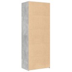 vidaXL Dulap înalt, gri beton, 70x42,5x185 cm, lemn prelucrat