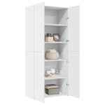 vidaXL Dulap înalt, alb, 80x42,5x185 cm, lemn prelucrat vidaXL Dulap înalt, alb, 80x42,5x185 cm, lemn prelucrat