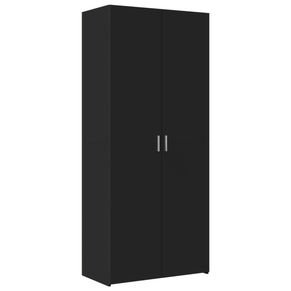 vidaXL Dulap înalt, negru, 80x42,5x185 cm, lemn prelucrat