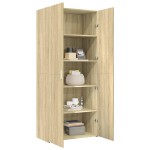 vidaXL Dulap înalt, stejar sonoma, 80x42,5x185 cm, lemn prelucrat vidaXL Dulap înalt, stejar sonoma, 80x42,5x185 cm, lemn prelucrat