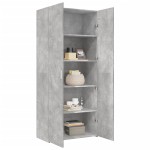 vidaXL Dulap înalt, gri beton, 80x42,5x185 cm, lemn prelucrat