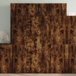 vidaXL Dulap înalt, stejar fumuriu, 80x42,5x185 cm, lemn prelucrat vidaXL Dulap înalt, stejar fumuriu, 80x42,5x185 cm, lemn prelucrat