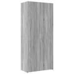 vidaXL Dulap înalt, gri sonoma, 80x42,5x185 cm, lemn prelucrat