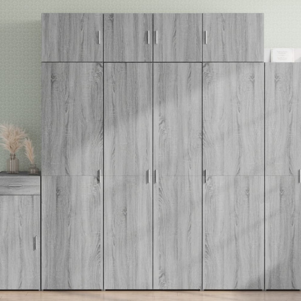 vidaXL Dulap înalt, gri sonoma, 80x42,5x185 cm, lemn prelucrat