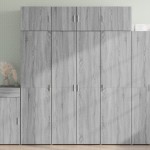 vidaXL Dulap înalt, gri sonoma, 80x42,5x185 cm, lemn prelucrat