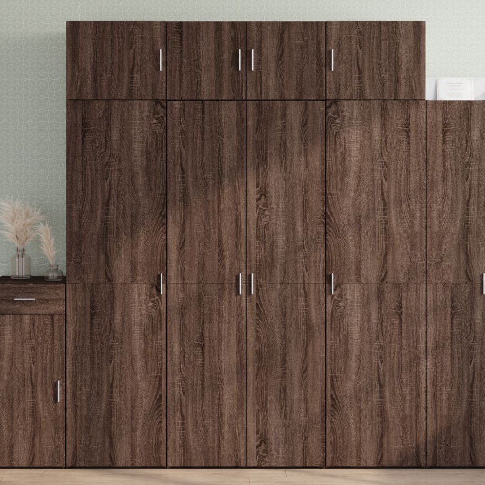 vidaXL Dulap înalt, stejar maro, 80x42,5x185 cm, lemn prelucrat