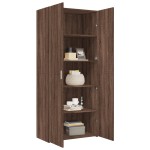vidaXL Dulap înalt, stejar maro, 80x42,5x185 cm, lemn prelucrat