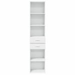 vidaXL Dulap înalt, alb, 40x42,5x185 cm, lemn prelucrat