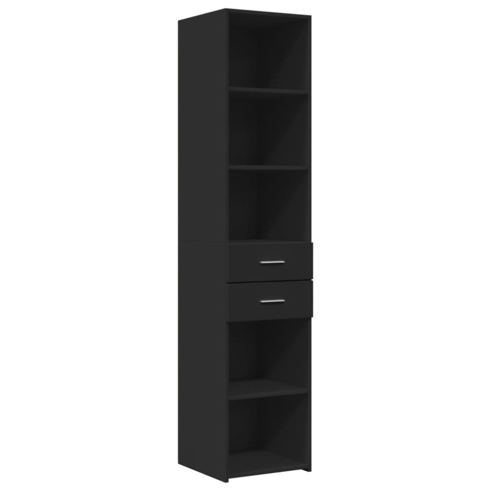 vidaXL Dulap înalt, negru, 40x42,5x185 cm, lemn prelucrat