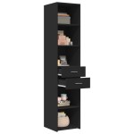 vidaXL Dulap înalt, negru, 40x42,5x185 cm, lemn prelucrat