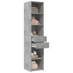 vidaXL Dulap înalt, gri beton, 40x42,5x185 cm, lemn prelucrat