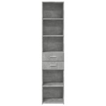 vidaXL Dulap înalt, gri beton, 40x42,5x185 cm, lemn prelucrat