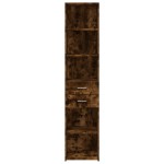 vidaXL Dulap înalt, stejar fumuriu, 40x42,5x185 cm, lemn prelucrat
