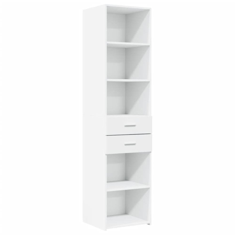 vidaXL Dulap înalt, alb, 45x42,5x185 cm, lemn compozit