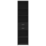 vidaXL Dulap înalt, negru, 45x42,5x185 cm, lemn compozit