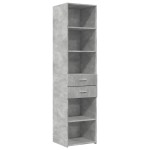 vidaXL Dulap înalt, gri beton, 45x42,5x185 cm, lemn compozit