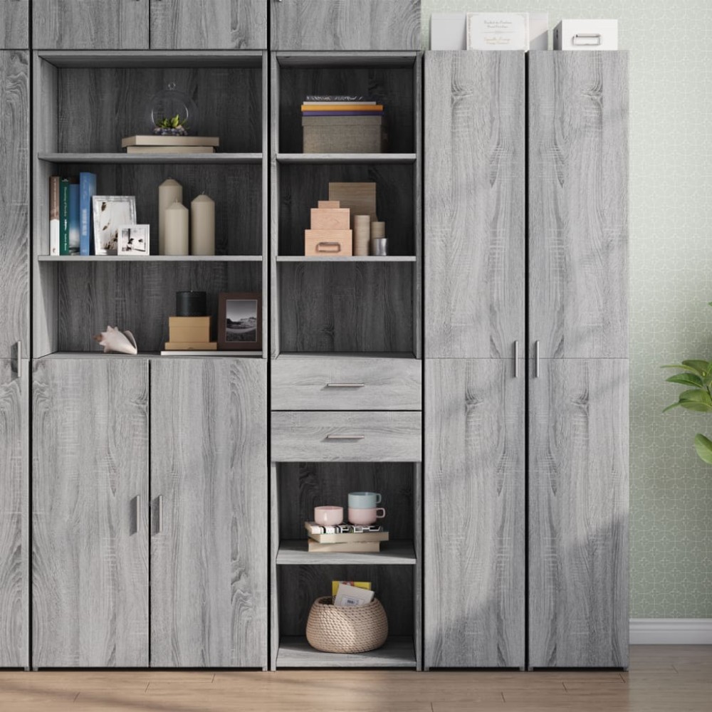 vidaXL Dulap înalt, gri sonoma, 45x42,5x185 cm, lemn compozit
