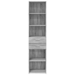 vidaXL Dulap înalt, gri sonoma, 45x42,5x185 cm, lemn compozit