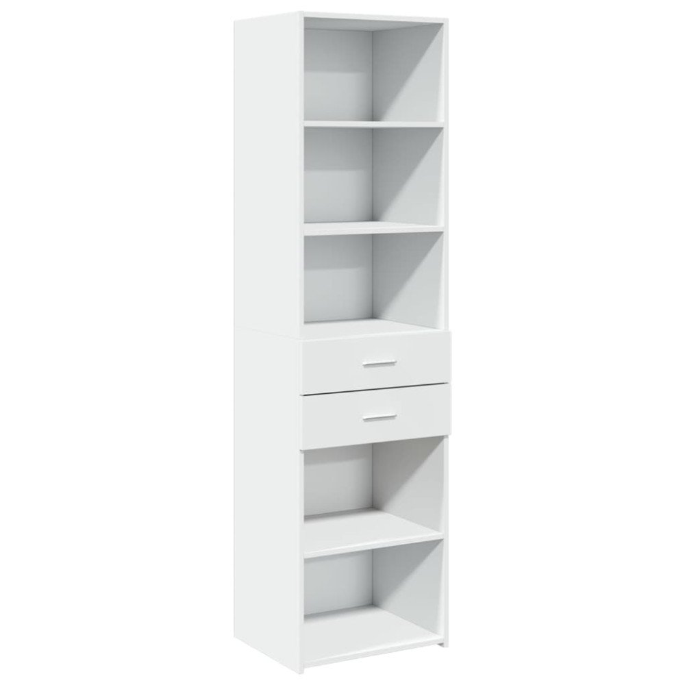 vidaXL Dulap înalt, alb, 50x42,5x185 cm, lemn prelucrat