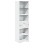 vidaXL Dulap înalt, alb, 50x42,5x185 cm, lemn prelucrat