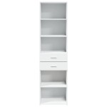 vidaXL Dulap înalt, alb, 50x42,5x185 cm, lemn prelucrat