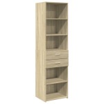 vidaXL Dulap înalt, stejar sonoma, 50x42,5x185 cm, lemn prelucrat