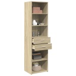 vidaXL Dulap înalt, stejar sonoma, 50x42,5x185 cm, lemn prelucrat