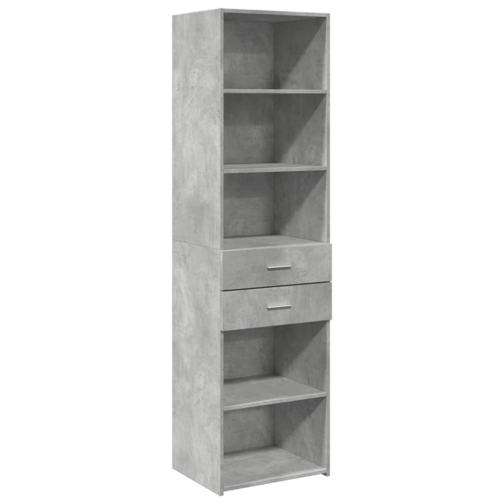 vidaXL Dulap înalt, gri beton, 50x42,5x185 cm, lemn prelucrat