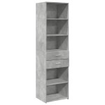vidaXL Dulap înalt, gri beton, 50x42,5x185 cm, lemn prelucrat