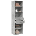 vidaXL Dulap înalt, gri beton, 50x42,5x185 cm, lemn prelucrat