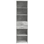vidaXL Dulap înalt, gri beton, 50x42,5x185 cm, lemn prelucrat