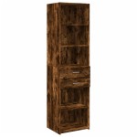 vidaXL Dulap înalt, stejar fumuriu, 50x42,5x185 cm, lemn prelucrat