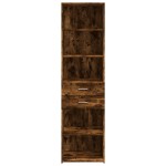 vidaXL Dulap înalt, stejar fumuriu, 50x42,5x185 cm, lemn prelucrat