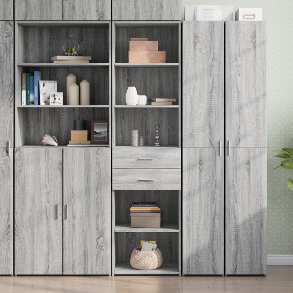 vidaXL Dulap înalt, gri sonoma, 50x42,5x185 cm, lemn prelucrat