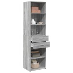 vidaXL Dulap înalt, gri sonoma, 50x42,5x185 cm, lemn prelucrat